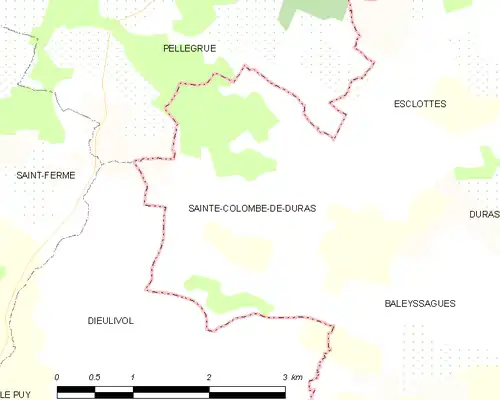 Detailkaart van de gemeente