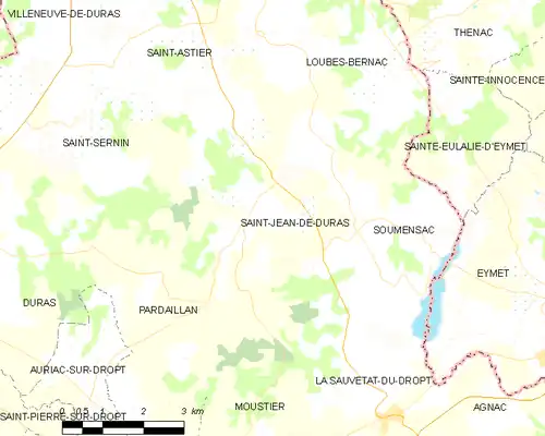 Detailkaart van de gemeente