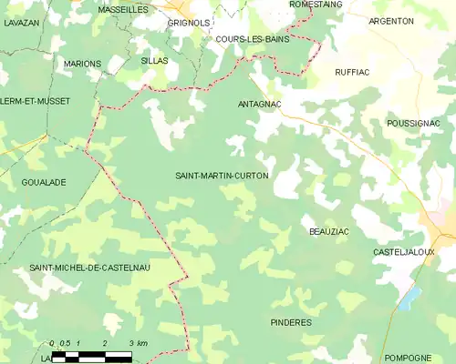 Detailkaart van de gemeente