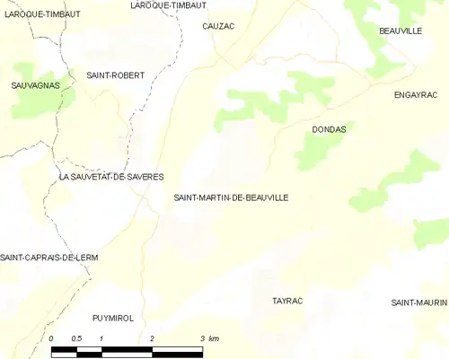 Detailkaart van de gemeente