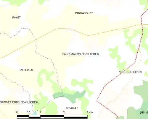 Detailkaart van de gemeente