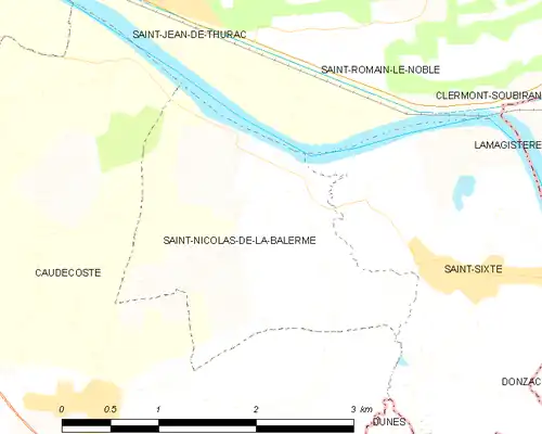 Detailkaart van de gemeente