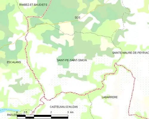 Detailkaart van de gemeente