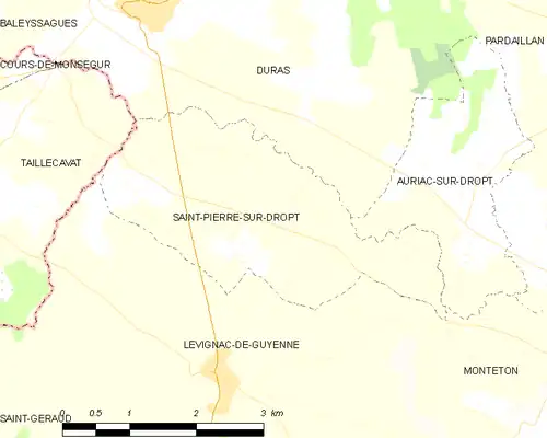 Detailkaart van de gemeente