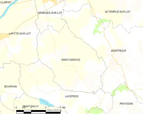 Detailkaart van de gemeente