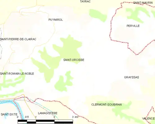 Detailkaart van de gemeente