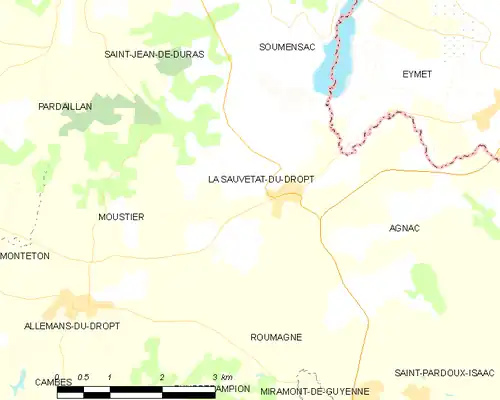 Detailkaart van de gemeente