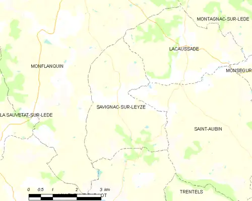 Detailkaart van de gemeente