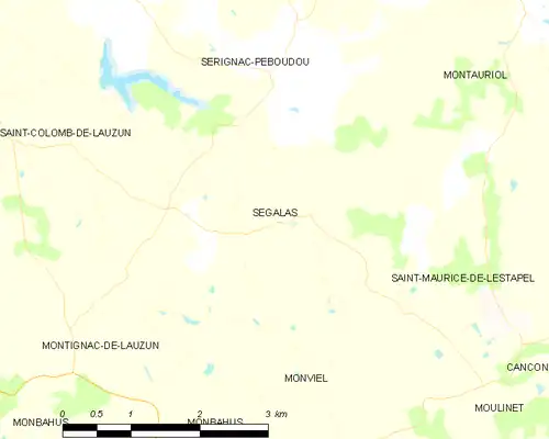 Detailkaart van de gemeente