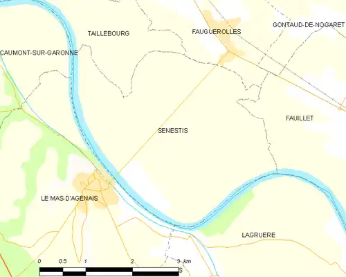 Detailkaart van de gemeente