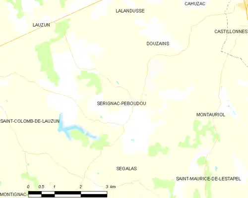 Detailkaart van de gemeente