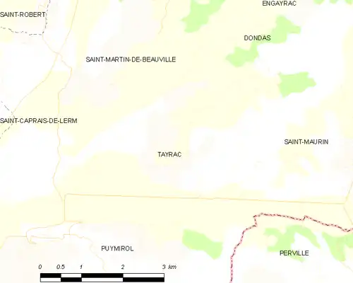 Detailkaart van de gemeente