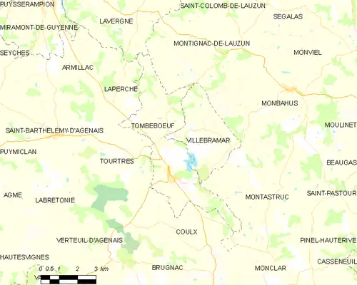 Detailkaart van de gemeente