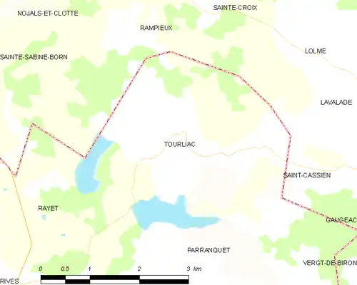 Detailkaart van de gemeente