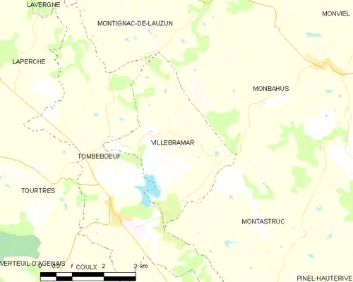 Detailkaart van de gemeente