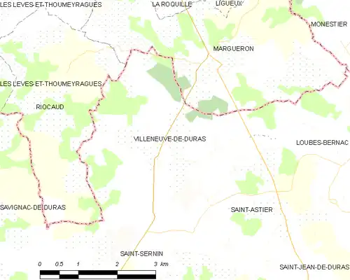 Detailkaart van de gemeente