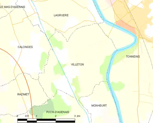 Detailkaart van de gemeente