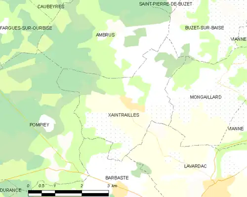 Detailkaart van de gemeente
