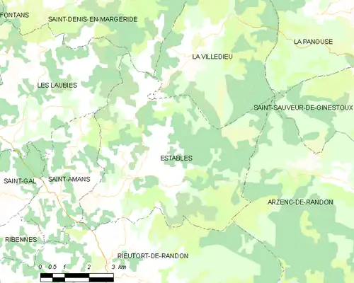 Detailkaart van de gemeente