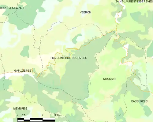 Detailkaart van de gemeente