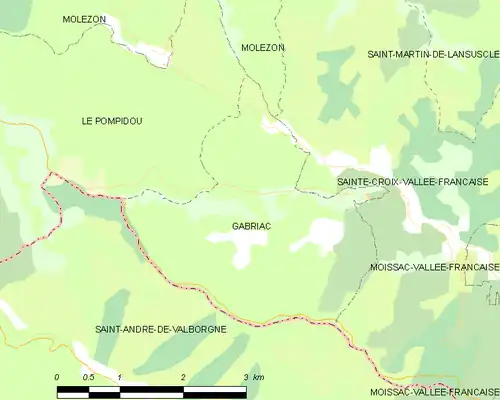 Detailkaart van de gemeente