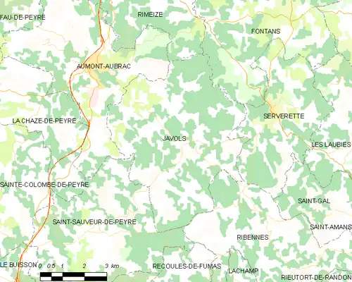 Detailkaart van de gemeente