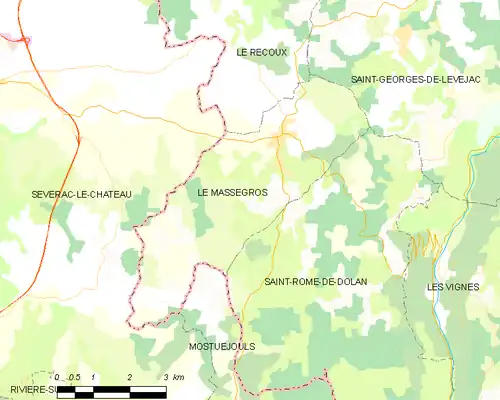 Detailkaart van de gemeente