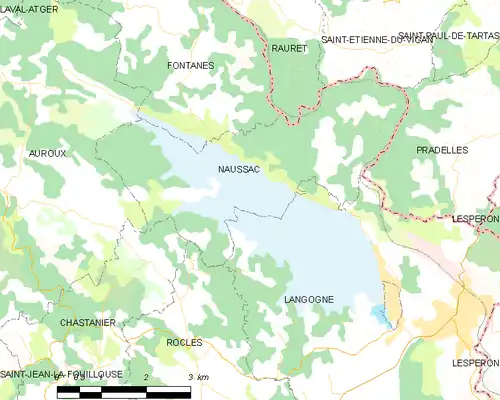 Detailkaart van de gemeente