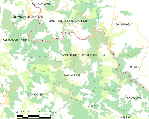 Detailkaart van de gemeente