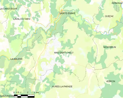 Detailkaart van de gemeente