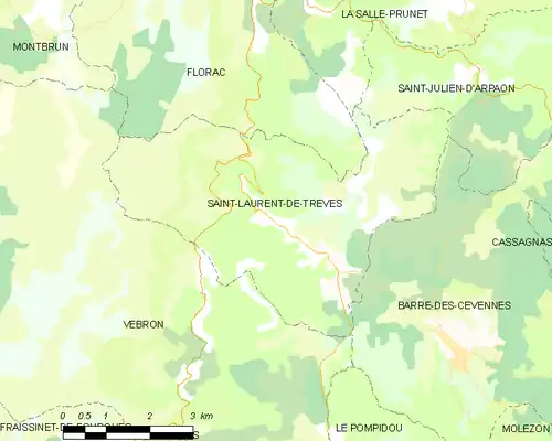 Detailkaart van de gemeente