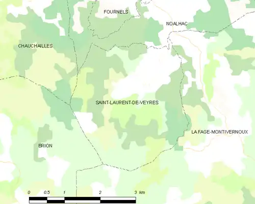 Detailkaart van de gemeente