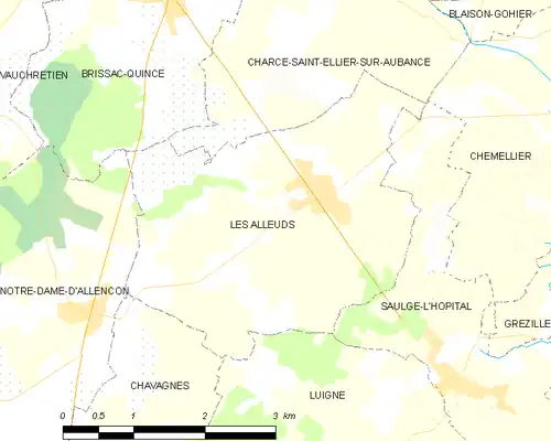 Detailkaart van de gemeente