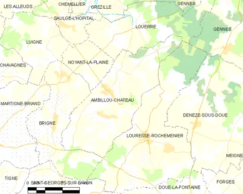 Detailkaart van de gemeente