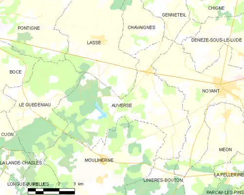 Detailkaart van de gemeente