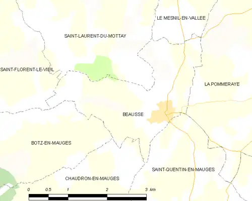 Detailkaart van de gemeente