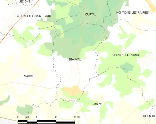 Detailkaart van de gemeente