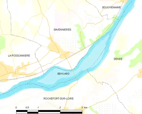 Detailkaart van de gemeente