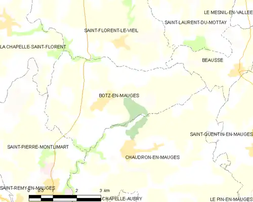 Detailkaart van de gemeente