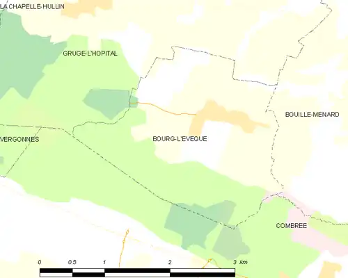 Detailkaart van de gemeente