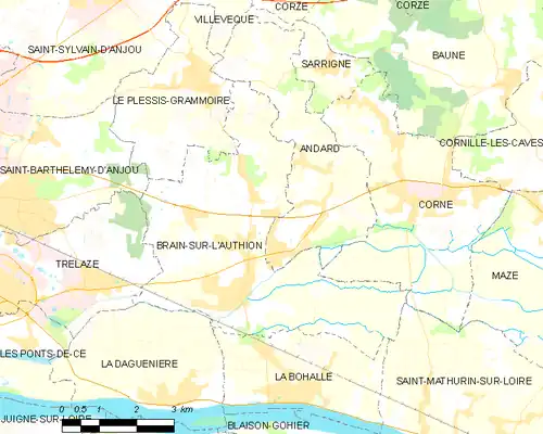 Detailkaart van de gemeente