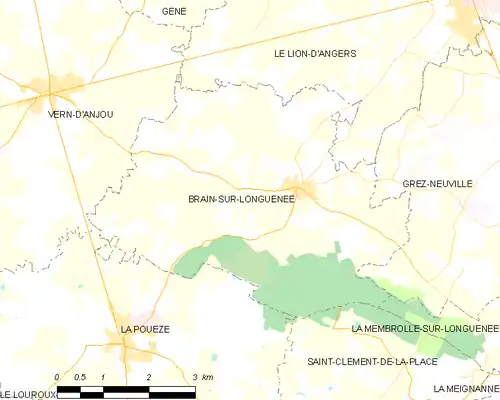 Detailkaart van de gemeente