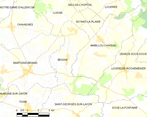 Detailkaart van de gemeente