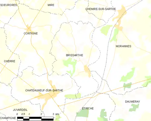 Detailkaart van de gemeente