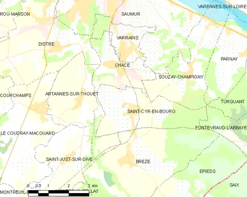 Detailkaart van de gemeente