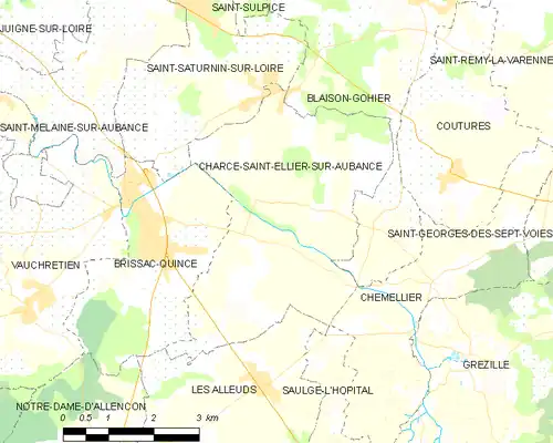 Detailkaart van de gemeente