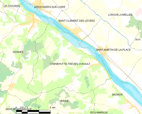 Detailkaart van de gemeente