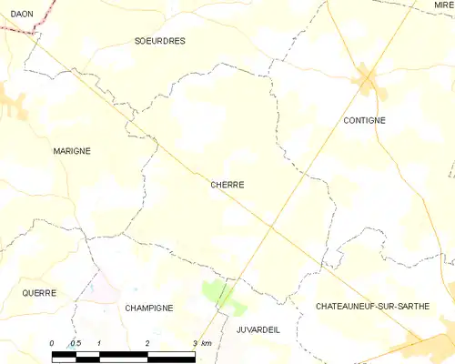 Detailkaart van de gemeente