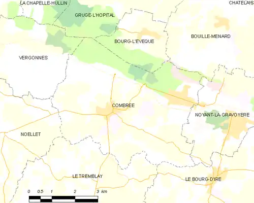 Detailkaart van de gemeente