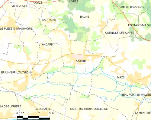 Detailkaart van de gemeente